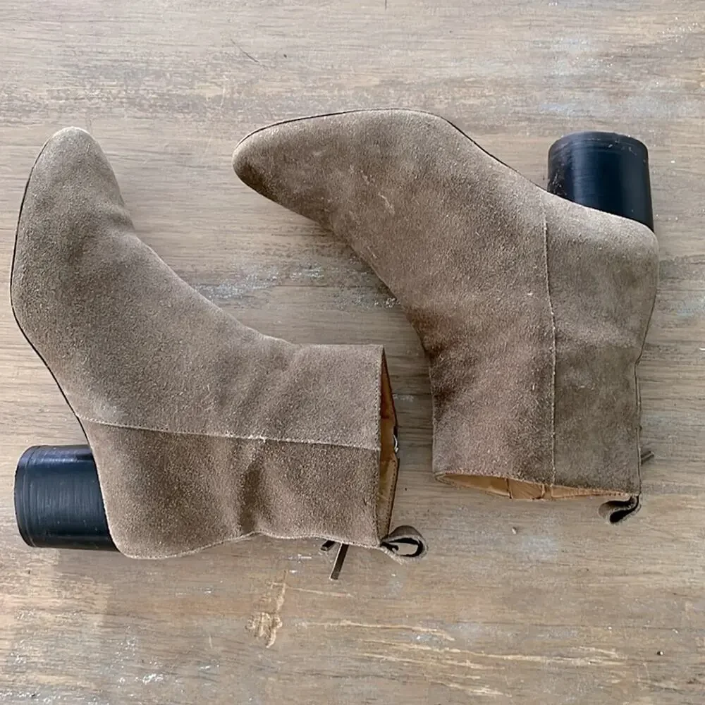 ISABEL MARANT Deyissa Suede Leather Ankle Boots Brown Taupe Size Size 36
